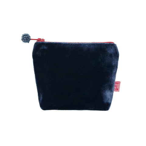 Lua Velvet Mini Purse - Navy