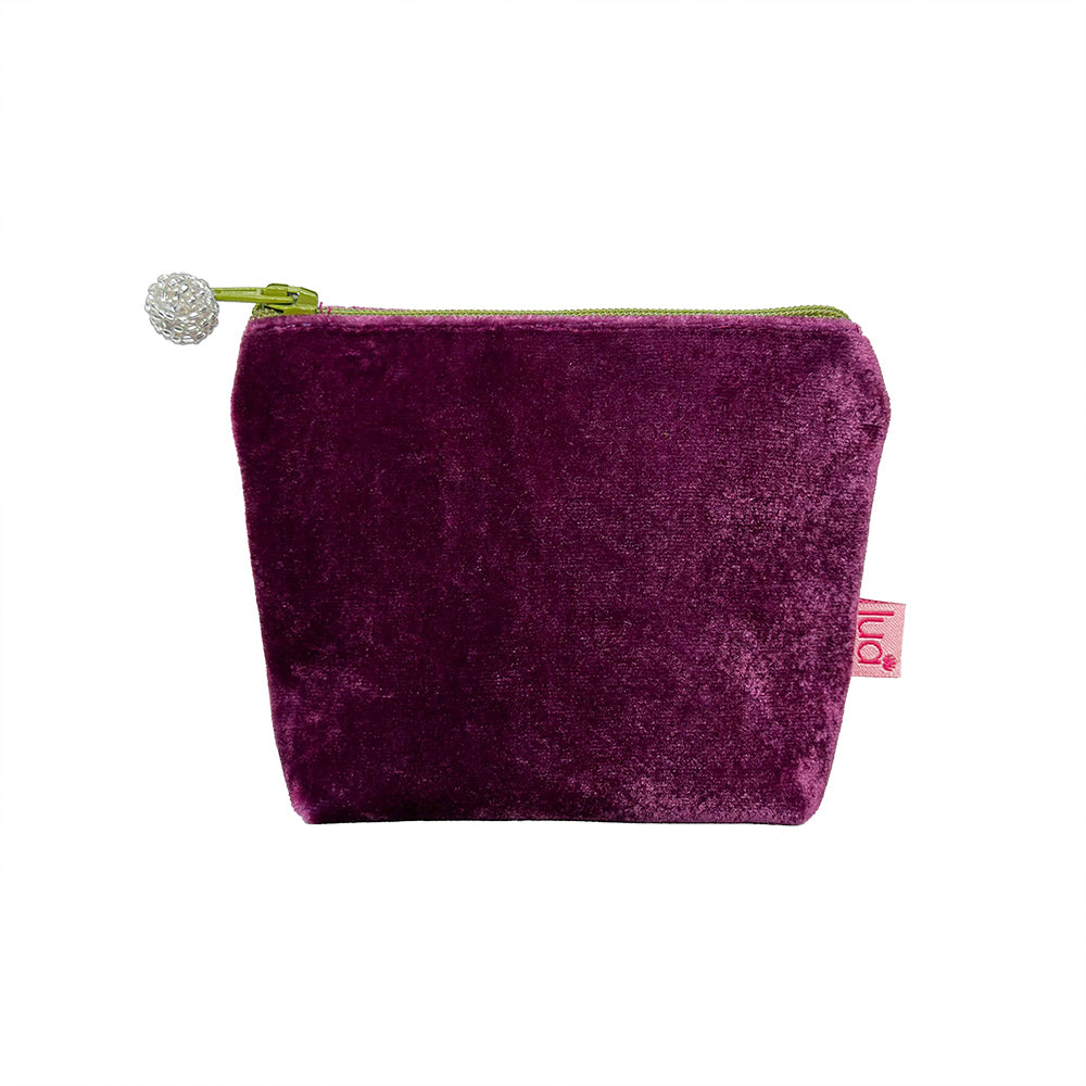 Lua Velvet Mini Purse - Plumb