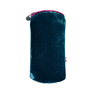 Lua Velvet Glasses Purse - Dark Turquoise