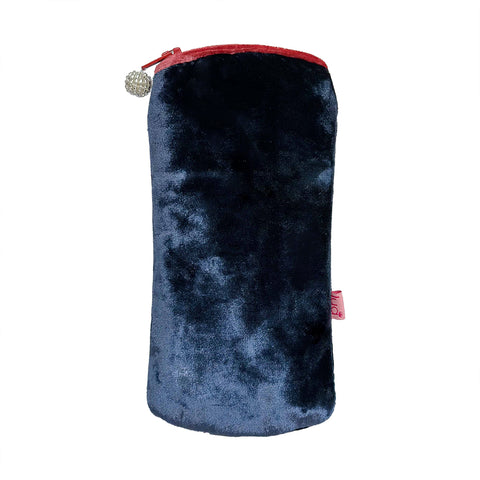 Lua Velvet Glasses Purse - Navy