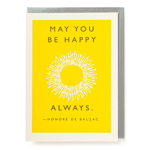 Letterpress Card - May You Be Happy