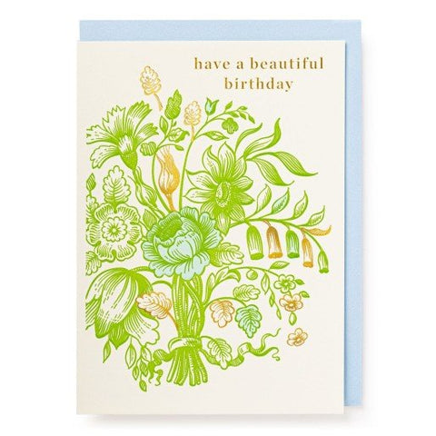 Letterpress Card - Beautiful Birthday