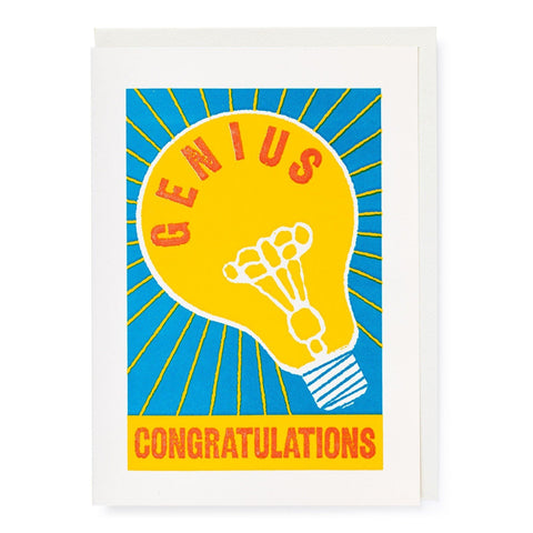 Letterpress Card - Congratulations Genius