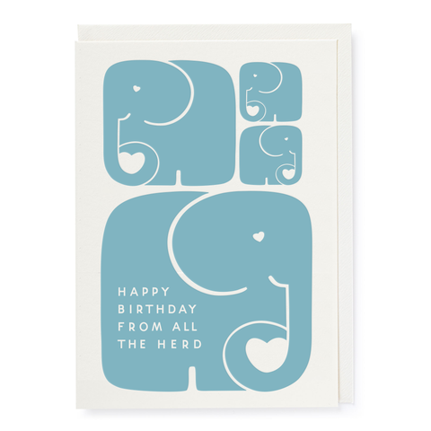 Letterpress Card - From All The Herd