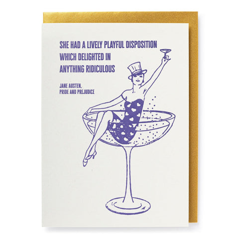 Letterpress Card - Ridiculous Champagne