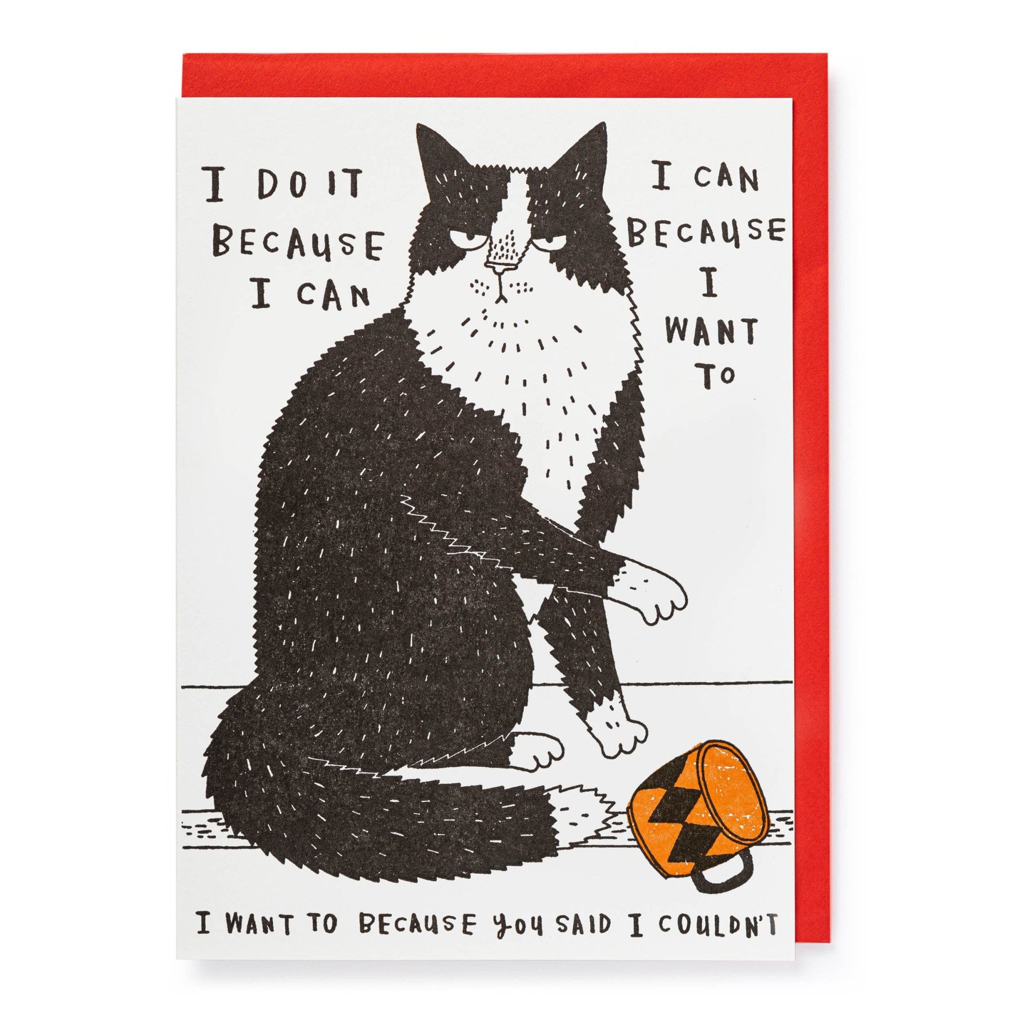 Letterpress Card - I Do It Because I Can