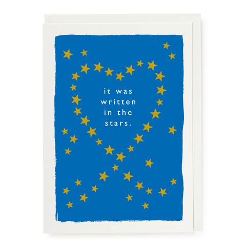 Letterpress Card - Written In The Stars