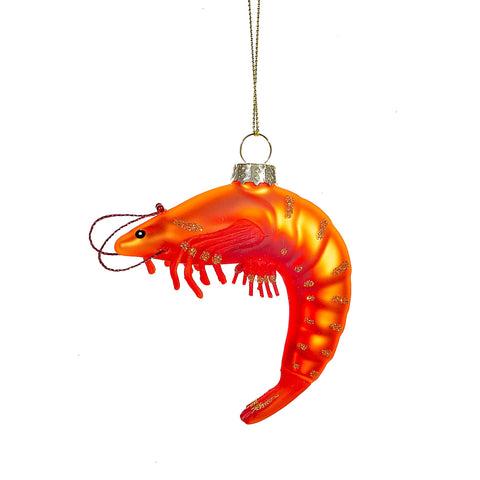 King Prawn Glass Bauble