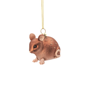 Woodland Mouse Glass Bauble