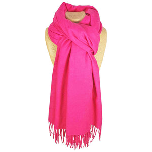 Lua Fuchsia Tassel Scarf