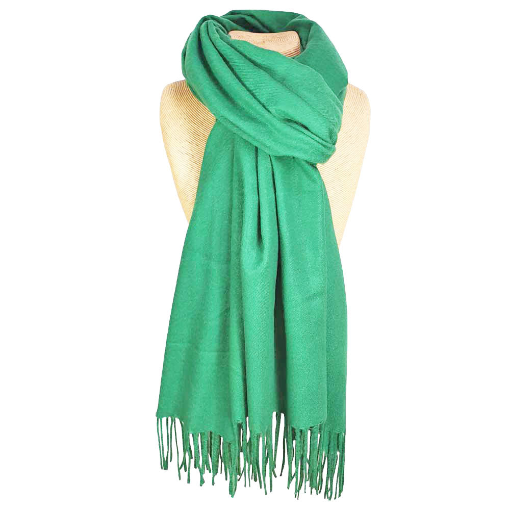 Lua Green Tassel Scarf