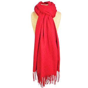 Lua Red Tassel Scarf