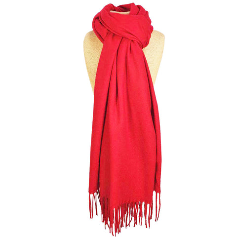 Lua Red Tassel Scarf