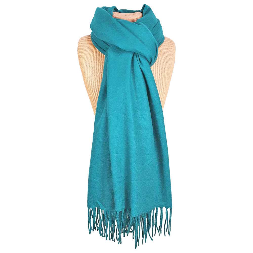 Lua Teal Tassel Scarf