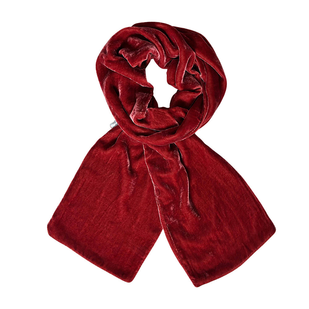 Lua Earth Red Velvet Scarf