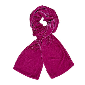 Lua Pink Velvet Scarf