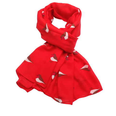 Lua Little Robins Scarf - Red
