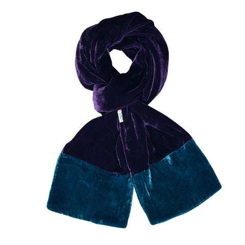 Lua Fig Two Tone Velvet Scarf