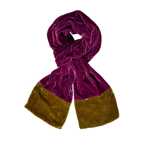 Lua Plum Two Tone Velvet Scarf