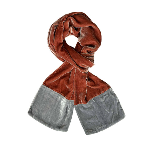 Lua Sand Two Tone Velvet Scarf