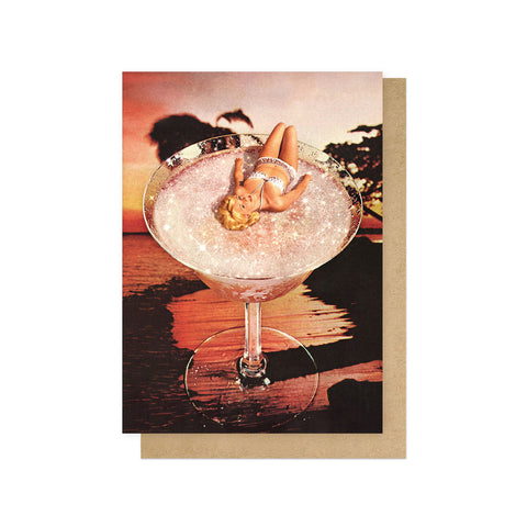 Card - Glitter Pink Margarita