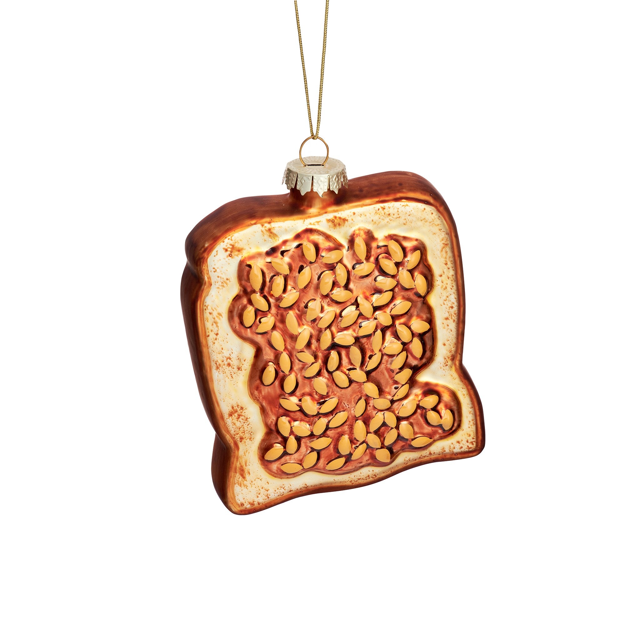 Beans on Toast Glass Bauble