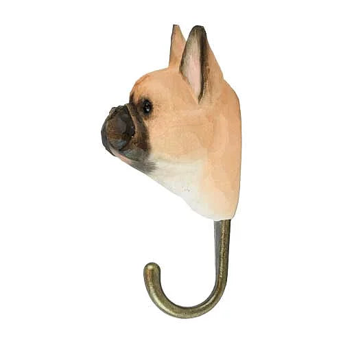 Handcarved Wooden Hook - French Bulldog