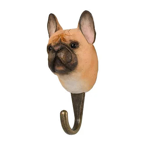 Handcarved Wooden Hook - French Bulldog