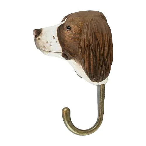 Handcarved Wooden Hook - Springer Spaniel