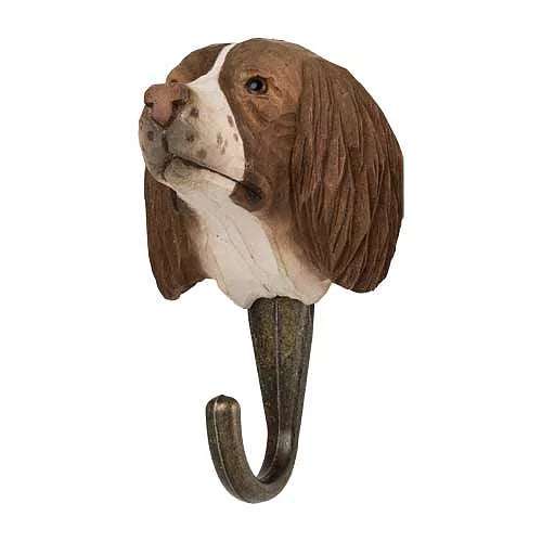 Handcarved Wooden Hook - Springer Spaniel