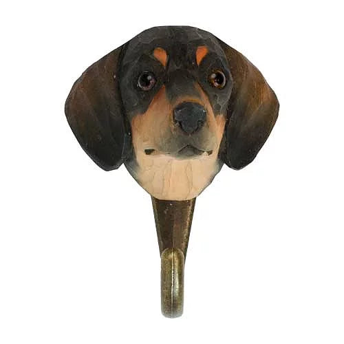 Handcarved Wooden Hook - Dachshund
