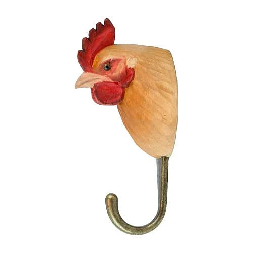 Handcarved Wooden Hook - Hen