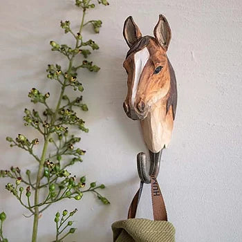 Handcarved Wooden Hook - Arabian Horse