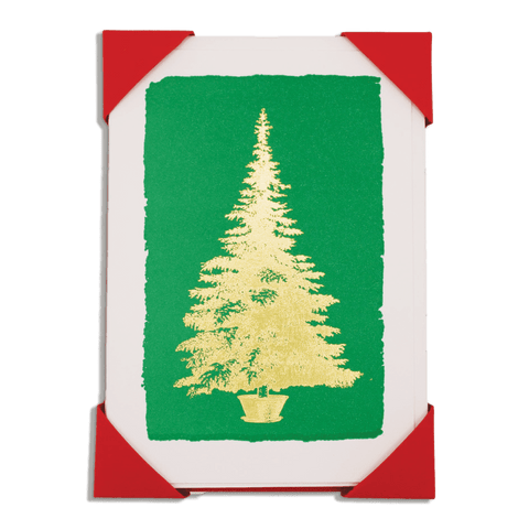 Letterpress Christmas Card Pack - Christmas Tree