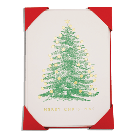 Letterpress Christmas Card Pack - Christmas Tree