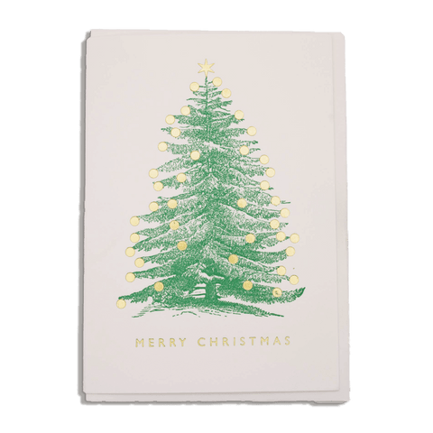 Letterpress Christmas Card - Christmas Tree