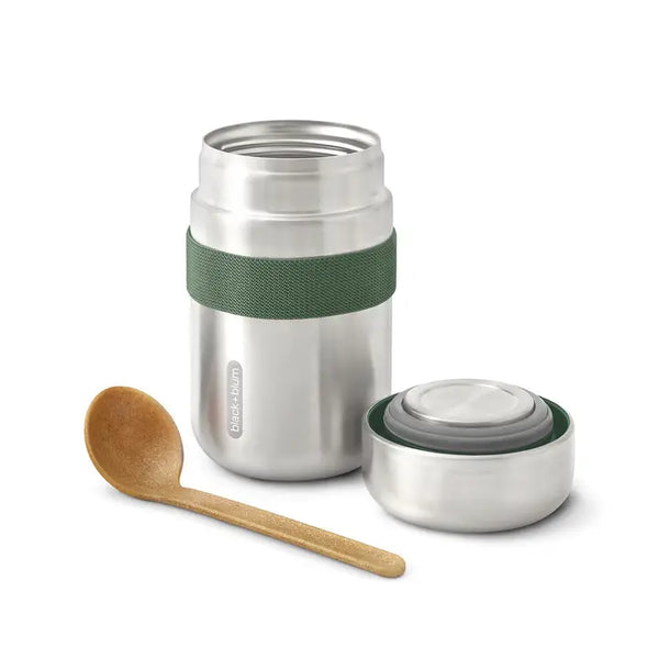 Black + Blum Insulated Flask - Leak Proof Stainless Steel Food Flask - Olive