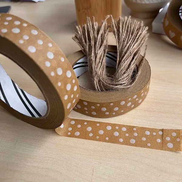 Polka Dot Kraft Paper Tape
