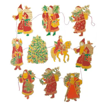 Saint Nicholas Sewn Paper Garland
