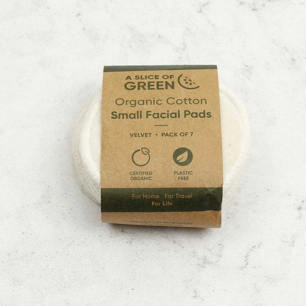 Organic Cotton Small Facial Pads -  Pack of 7