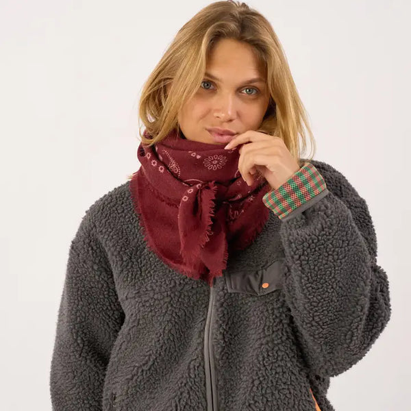 100% Wool Scarf - Louise Bordeaux