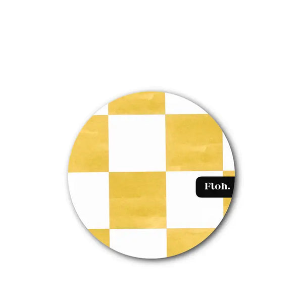 Round Coaster - Spritz Checkerboard