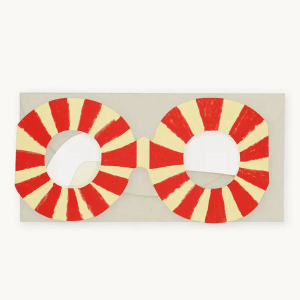 Glasses Card - Crayon Stripes
