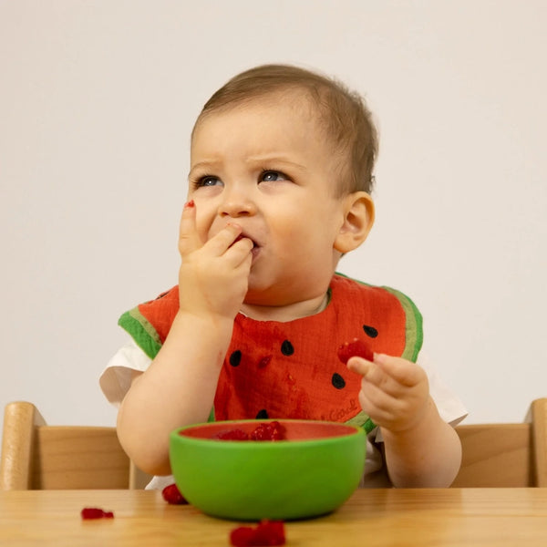 Wally The Watermelon Rubber Baby Bowl & Spoon