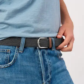 Billy Belt Woven Belt - Flannel Grey