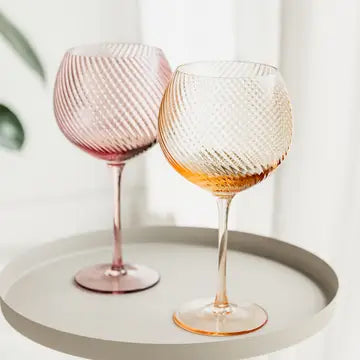 Twist Gin Balloon Glasses - Pink & Peach