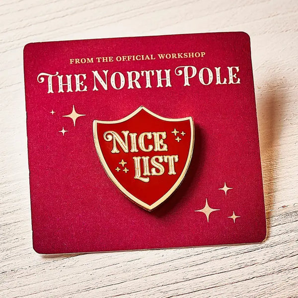 'Nice List' Enamel Badge