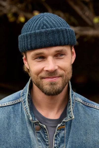 Pachamama Mens Merino Fisherman Beanie - Spruce