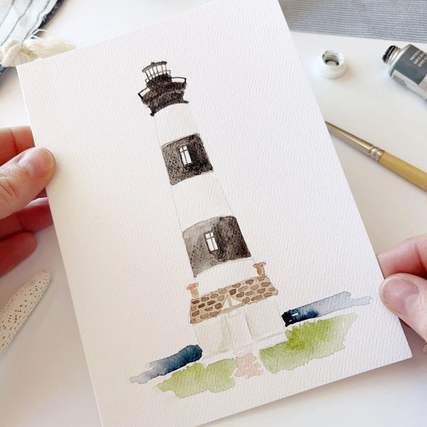 Paintable Watercolour Notecard Set - Seaside