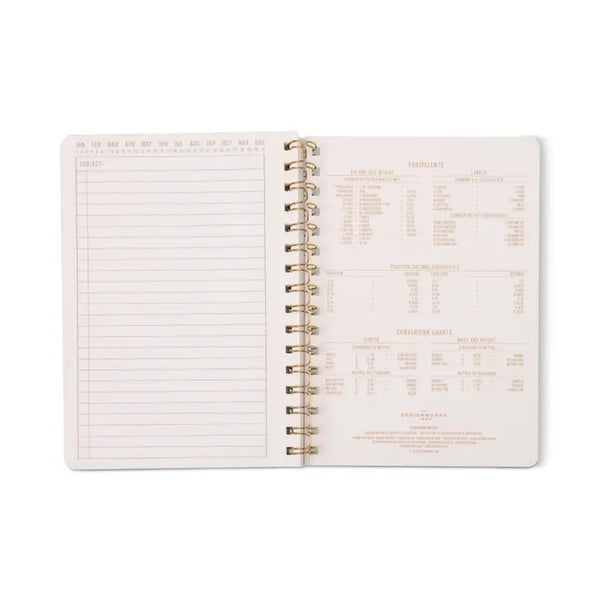 A5 Twin Wire Notebook - Blue Lattice